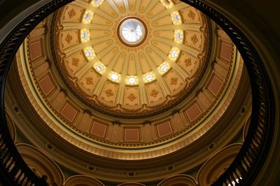 Low angle view of illuminated dome