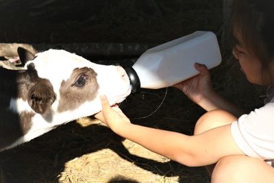 Full length of child eating ice cream