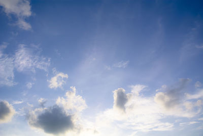 Low angle view of clouds in sky