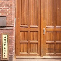 Closed wooden door