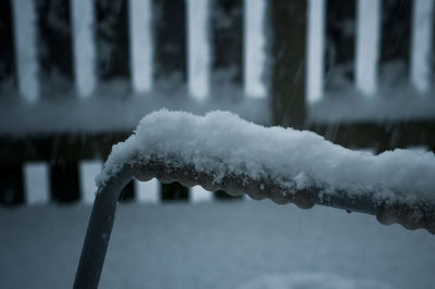 Close-up of frost on snow