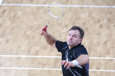 Full length of a man playing