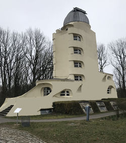 Low angle view of building against clear sky