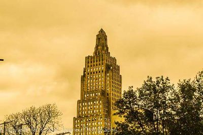Low angle view of tower against sky