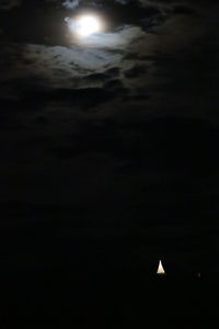 Scenic view of sea against sky at night