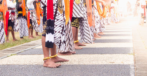 Colossal topeng dance performed by thousands of dancers in the wonosobo square