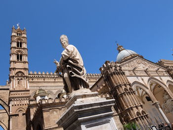 Low angle view of statue