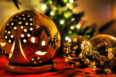 Close-up of christmas decorations