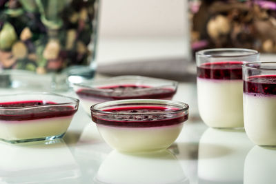 Close-up of drink in glass on table