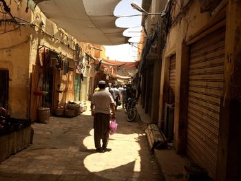 Narrow street in city