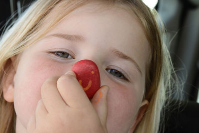 Close-up portrait of a girl