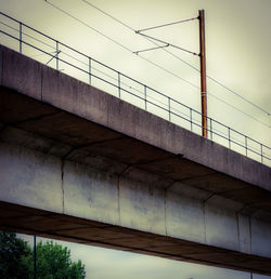 Low angle view of bridge against sky