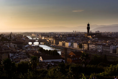 High angle view of a city