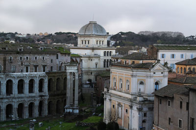 View on the roman forum, in the center tempio maggiore