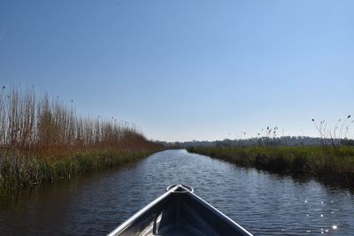 Scenic view of lake against clear sky