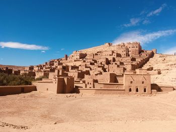 Old building against blue sky