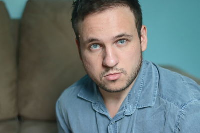 Close-up portrait of young man