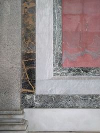 Close-up of window on steps