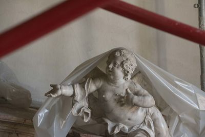 Low angle view of angel statue