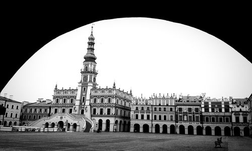 View of historic building against clear sky