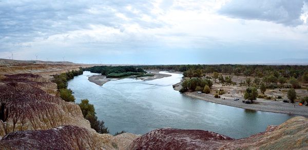 Panoramic view of sea against sky