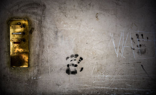 Directly above shot of ice cream on wall