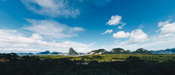 Panoramic view of landscape against sky