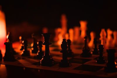 Close-up of chess board