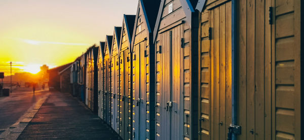 Summer beach huts in southbourne beach