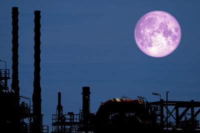 View of moon at night