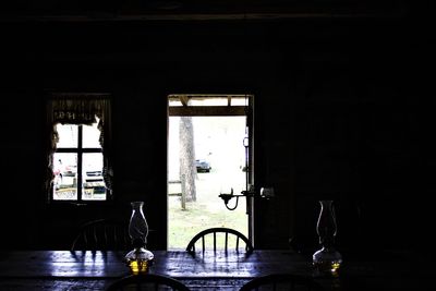 View of glass of building