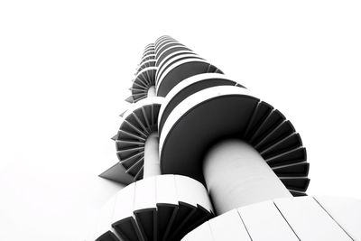 Low angle view of staircase of building against sky