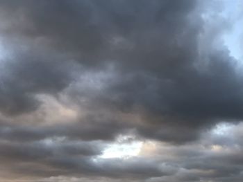 Low angle view of storm clouds in sky
