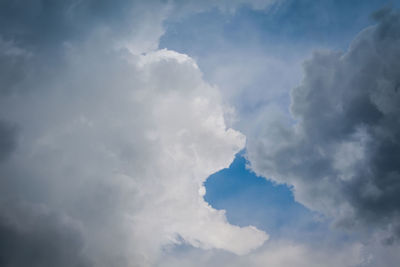 Low angle view of clouds in sky