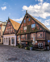 Beautiful and picturesque city view of historic old town of lauenburg/elbe