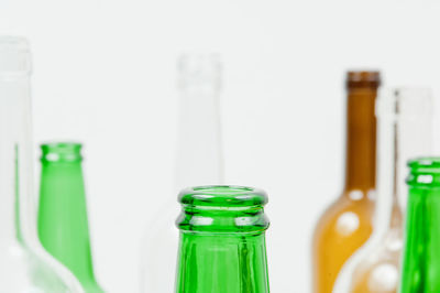 Close-up of bottles at home