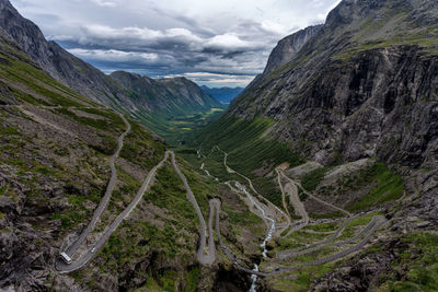 Panoramic view of landscape and mountains against sky