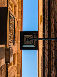 Low angle view of building against clear sky