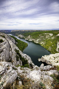 Scenic view of river against sky