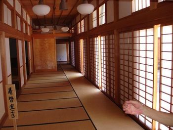 Interior of empty corridor