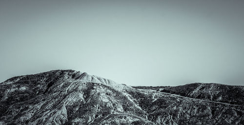 Scenic view of mountain against clear sky