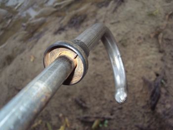 Close-up of metallic object