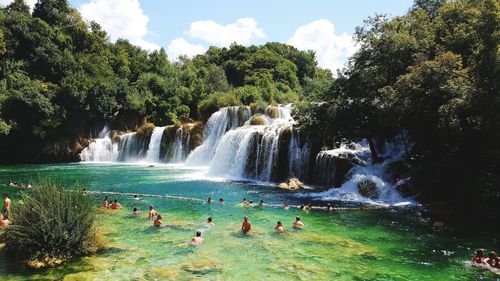 People enjoying in water