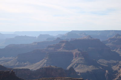 Aerial view of dramatic landscape