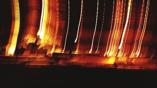 Night view of illuminated smoke