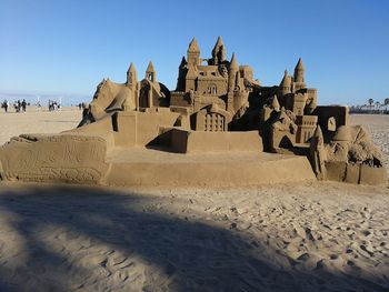 View of people on beach