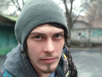 Close-up portrait of young man