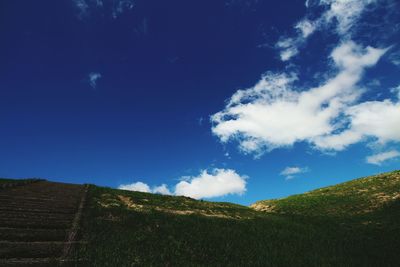 Scenic view of landscape against cloudy sky