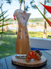 Close-up of drink on table