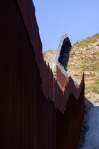 Low angle view of building against clear sky